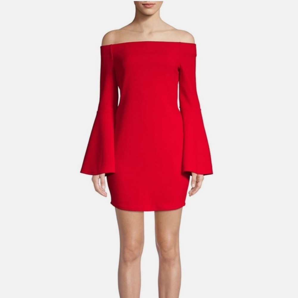 LIKE NEW BCBGeneration Vibrant Red Long Sleeve Dress